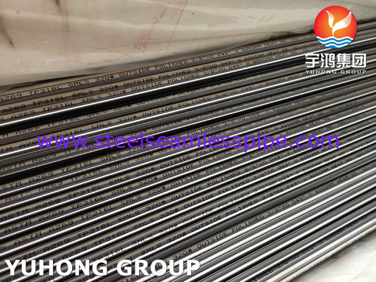 ASTM A269 TP316L Tubos de acero inoxidable brillante recocido con acabado de pulido 320 Tubos de arena