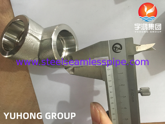 ASTM A182 F304 Acero inoxidable forjado con ajuste de 90 DEG. Codo de alta presión B16.11