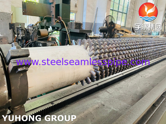 Tubo ASTM A335 P91 con tubo de aleta de tipo estampado de acero inoxidable para horno de aceite