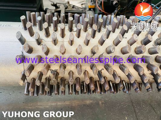Tubo ASTM A335 P91 con tubo de aleta de tipo estampado de acero inoxidable para horno de aceite