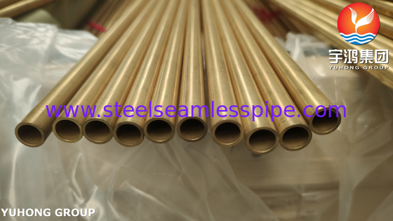 ASME SB111 ASTM B111 C68700 O61 Tubos sin costuras de latón de aluminio L1M para evaporadores