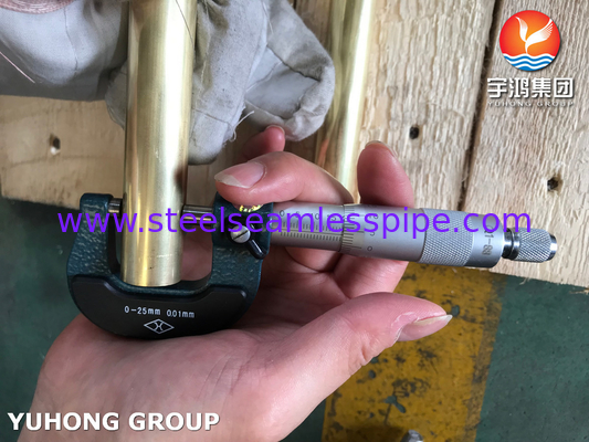 ASME SB111 C44300 Tubo de aleación de cobre O61 acabado en frío para tubos de intercambiadores de calor