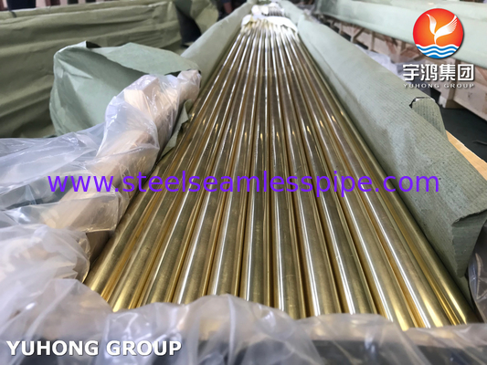ASME SB111 C44300 Tubo de aleación de cobre O61 acabado en frío para tubos de intercambiadores de calor