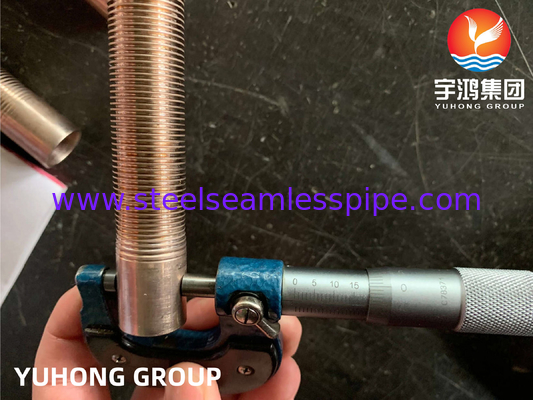 Tubo Aleteado Bajo de Aleación Cobre Níquel ASME SB111 UNS C70600 CuNi 90/10 Para Intercambiador de Calor de Carcasa y Tubos