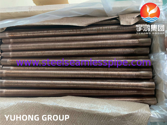 Tubo Aleteado Bajo de Aleación Cobre Níquel ASME SB111 UNS C70600 CuNi 90/10 Para Intercambiador de Calor de Carcasa y Tubos