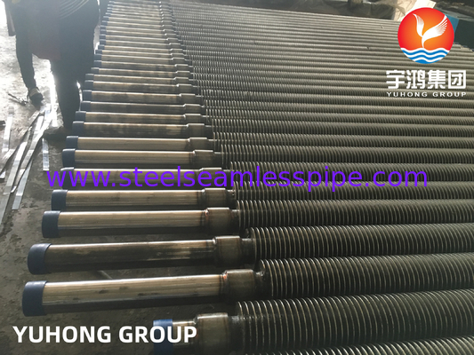 Tubo con aletas HFW: tubo base ASTM A213 + AISI 410 ((11Cr) aletas HFW para precalentador de gases de combustión H2S