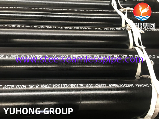 Pipa de acero al carbono ASTM A106 Gr.B sin costuras O.D. 406.4MM para horno de fuego
