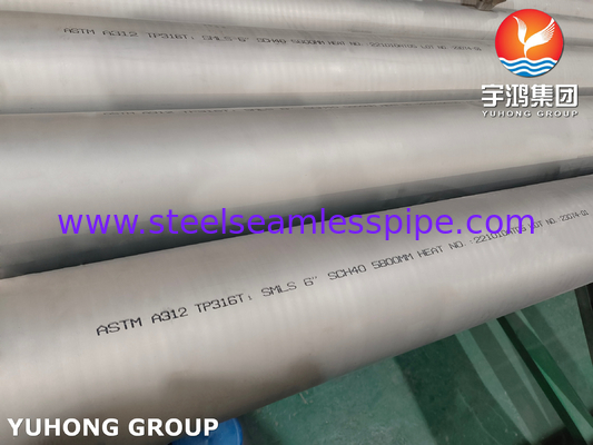 ASTM A312 TP316L Tubo sin costuras de acero inoxidable para petróleo, gas