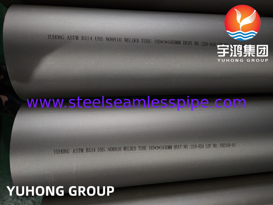 ASME SB514 Incoloy 800H Tubos de soldadura de aleaciones de níquel-hierro-cromo de acero para el servicio corrosivo general