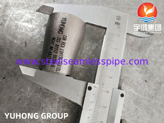 JIS B2312 SS304 Reducción de soldadura sin costura de trasero ECC Reducción de acero inoxidable