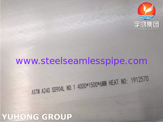 Placa de acero inoxidable 904L ASTM A240 con alta resistencia a las grietas por corrosión por esfuerzo