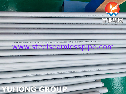 Tubo de caldera de acero inoxidable ASTM A269 316L para servicio general resistente a la corrosión