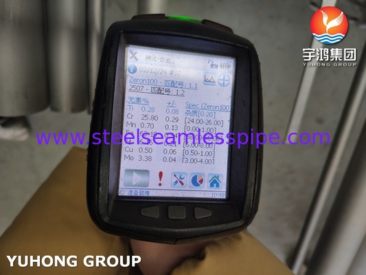 Tubo sin soldadura de acero ASTM A790 UNS S32750 del duplex estupendo a prueba de ácido