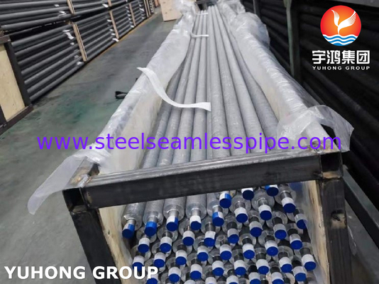 Exchanger de calor tubo con aletas, tipo extruido, ASTM A213 TP304 con aluminio 6063