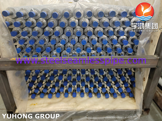 Exchanger de calor tubo con aletas, tipo extruido, ASTM A213 TP304 con aluminio 6063