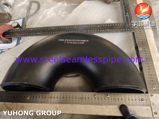 Acero de aleación con ajuste de trenzas ASTM A234 WP9 180 grados SR Codo B16.9