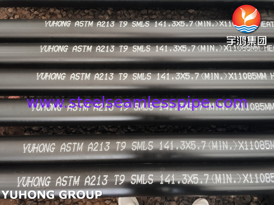 ASME SA213 T9 T11 T22 T91 Tubo sin costuras de acero aleado para tubos de horno a fuego
