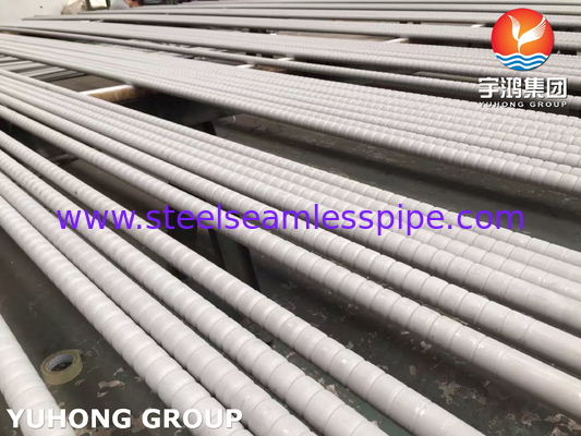 GOST9941 12X18H10T TP321 Tubo de aleta corrugada de acero inoxidable para enfriador de aire