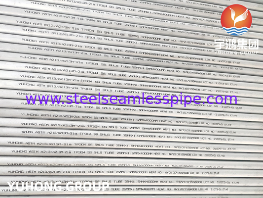 ASTM A213 TP304 Intercambiadores de calor y tubos de horno sin costuras de acero inoxidable