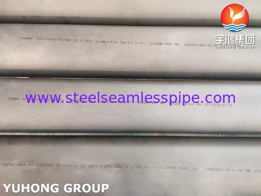 ASTM A376 TP347H Pipe sin costura de acero inoxidable resistente al calor