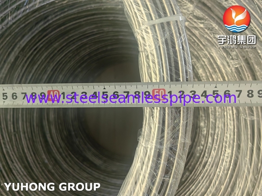 Califique la superficie recocida conservada en vinagre/brillante ASME SA213 del tubo inconsútil de la bobina del acero inoxidable de TP304/304L y de TP316/316L