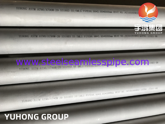ASTM A790 S31803 F51 Tubos sin costura de acero inoxidable dúplex para equipos petroquímicos