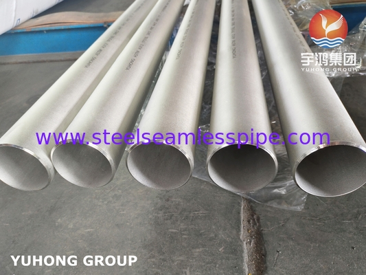 El tubo sin soldadura del acero inoxidable, ASTM A312 TP316Ti, B16.10 y B16.19, los 6M, PE/SEAN, SUPERFICIE ACABADA EN CALIENTE