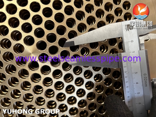 ASTM B171 C46400 Hoja de tubo fija Componente esencial para intercambiadores de calor