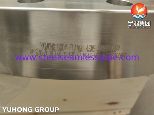 B16.5 Flange de la carrocería de acero inoxidable ASTM A182 / ASME SA182 F304