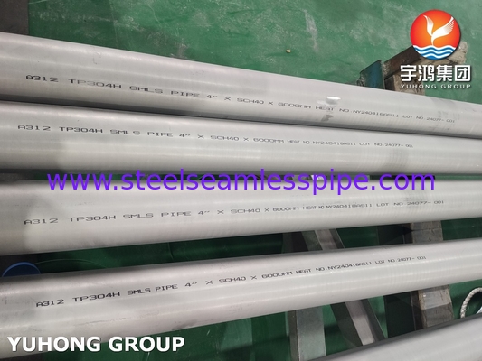 Tubo sin costuras de acero inoxidable ASTM A312 TP304H de alta resistencia