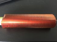 CuNi 90/10 tipo tubo de la forma de aleta del cambiador de calor OD25.4 X 1.5WT L tubería de cobre aletada