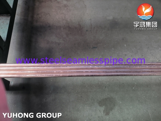 Tubo de aleación de cobre ASTM B111 C70600 para plantas de condensación de intercambiadores de calor