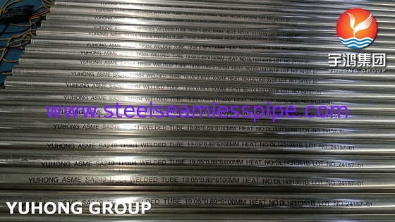 ASTM A249 TP304 BA tubo soldado de acero inoxidable, tubo de caldera y intercambiador de calor