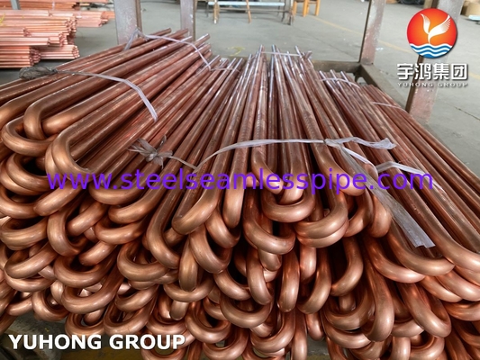 Tubo de flexión U de aleación de cobre resistente a la corrosión para refrigeradores de aire comprimido