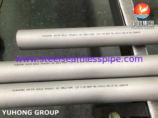 ASTM A312 316Ti Tubo de acero inoxidable de pared gruesa Resistencia a la corrosión fuerte