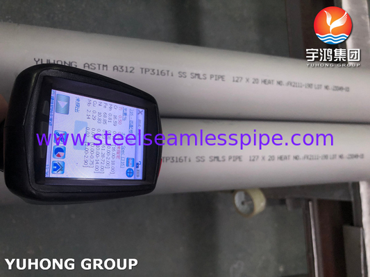 ASTM A312 316Ti Tubo de acero inoxidable de pared gruesa Resistencia a la corrosión fuerte