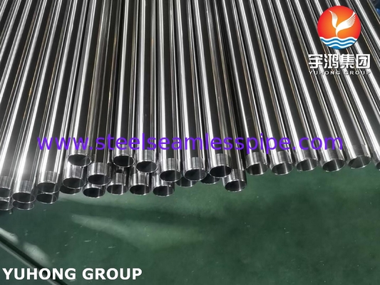 Tubo sanitario ASTM A270 TP304 Tubo sin costura de acero inoxidable con extremo de hilo NPT