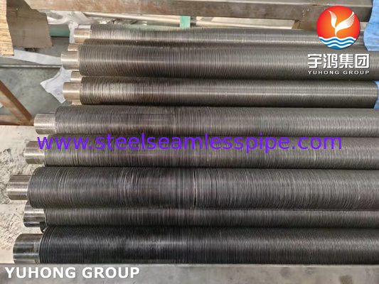 ASTM A210 GR.A1, tubo de aleta incrustado en acero carbono con banda de aluminio, 100% ECT
