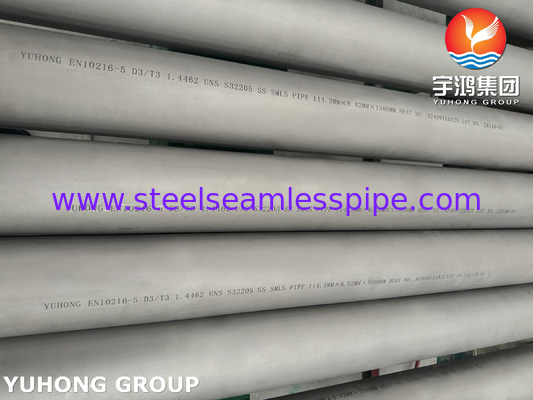 EN 10216-5 1.4462 / UNS S32205 SAF Duplex 2205 Tubo sin costuras de acero inoxidable