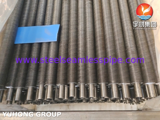 ASTM A179 Tubo sin costura de acero al carbono Tubo de aleta de aluminio tipo G para torre de enfriamiento seca