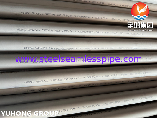 ASME SA213 TP316L Tubos sin costuras de acero inoxidable para aplicaciones en centrales eléctricas