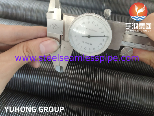 Tipo de tubo incorporado con aletas de aluminio ASME SA179 con aletas de aluminio A1060