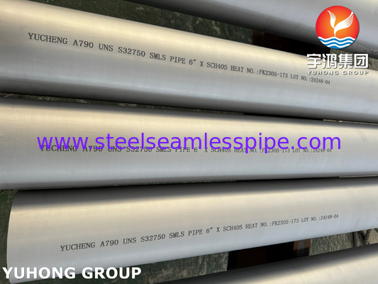 Pipa de acero inoxidable superduplex 2507 ASTM A790 UNS S32750 Pipa de acero inoxidable superduplex