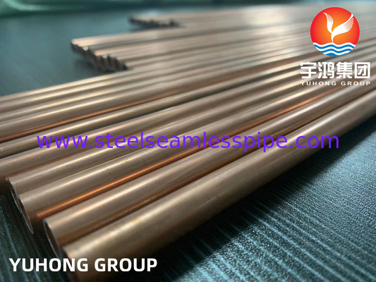 10*0.7MM Tubo de acero de baja carbono de doble pared, recubierto de cobre, para piezas de automóviles