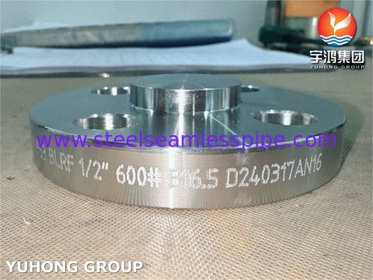 Brida de acero dúplex ASTM A182 F53 forjada ciega con realce de cara B16.5