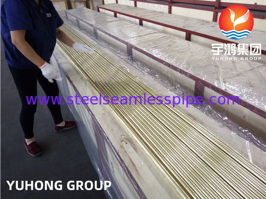 Tubo sin costura de aleación de cobre Tubo de latón de almirantazgo B111 C44300 C70600 C71500 C12200 Refrigeración, enfriador de aire, generación de energía, aplicación en buques a presión