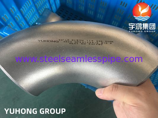 El uso de los productos de acero inoxidable para la fabricación de accesorios de acero inoxidable ASTM A403 WPS31254-S 90°LR 45°LR Codo B16.9