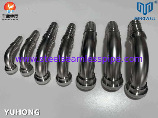 Fitting de manguera de acero inoxidable de 90° SAE Flange SS316L para aplicaciones de conexión de tubos de manguera
