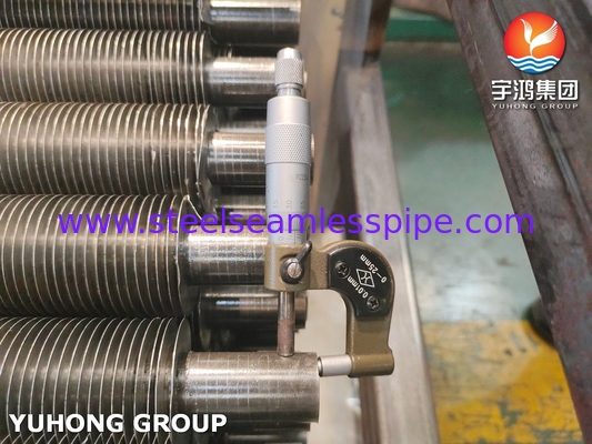 ASME SA179 Aluminio 1060 tubo de aleta incorporado de tipo G para condensador, sistema de enfriamiento