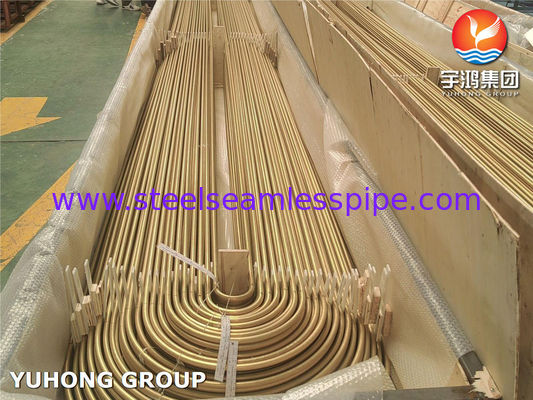 Tubo de intercambiador de calor de aluminio de latón ASME SB111 C68700 U para enfriadores de refinerías